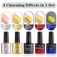 Load image into Gallery viewer, Lavender Violets 42 Pieces Gel Nail Polish Set with Glossy & Matte & Diamond & Glow in the Dark Top Coat and Base Coat - Fall and Winter Colors White Pink Red Blue Soak-off UV LED Gel Shades C952