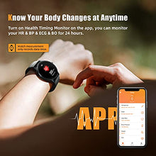 Load image into Gallery viewer, H.TANG Smart Watch Fitness Trackers With Heart Rate Monitor Fit Bitwatches Mens Messages Reminder Waterproof IP67 Lets Com Smartwatch Calorie Step Counter Bracelet Compatible Android iPhone (Black)