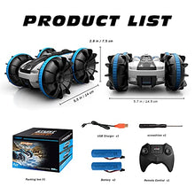 Load image into Gallery viewer, Tecnock Remote Control Car Boat Toy for Kids, 4WD Amphibious RC Vehicle, 2.4Ghz Off Road Electric Racing Stunt Boats, All Terrain Waterproof Car for Boys and Girls (Blue)