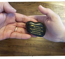 Load image into Gallery viewer, Mothers Day Gift from Daughter or Son"Happy Mother's Day. I love you mom. Everyday, Around the Clock, Always remember, That you are my rock." Engraved rock unique rare