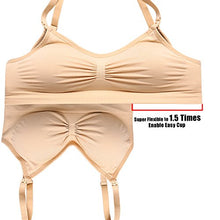 Load image into Gallery viewer, HOFISH Maternity Nursing Bras Seamless 3 Pack Sleep Bralette for Breastfeeding with Free Bra Extenders & Clips L