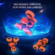 Load image into Gallery viewer, STOTOY Remote Control Car for Kids, 2.4GHz High Speed Rc Car, 360° Two Directions and Rotation Toy Car, Electric 4WD Racing Stunt Truck, Birthday Xmas Gift Toys for 3 4 5 6+ Year Old Boys (Orange)