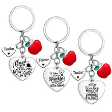 Load image into Gallery viewer, 3PCs Thank You Gift Teacher Keychain Teacher Appreciation Gifts Teacher Keychain Set Teacher Key Chain Gift Birthday Gift For Teacher Gifts From Students (style two)
