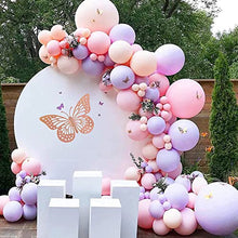 Load image into Gallery viewer, Balloon Garland Arch Kit, 170Pcs Macaron Balloon Garland Kit Including Purple, Pink, Orange Latex balloons, Balloon Garland Backdrop for Baby Shower,Birthday Party,Jungle Safari Party Decoration.