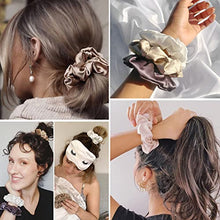 Load image into Gallery viewer, LILYSILK Silk Hair Scrunchies for Frizz Prevention, 100% Mulberry Silk Hair Ties for Breakage Prevention, Elastic ponytail Holders(Coffee, 2Pcs)