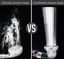 Load image into Gallery viewer, ComfiTech Shower Head, Ionic Shower Head with 2M Shower Hose, Filter Shower Head for Hard Water to Increase Pressure 3 Modes Spray Function Contains Extra Replaceable Filter Beads