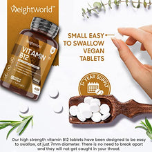 Load image into Gallery viewer, Vitamin B12 Tablets 1000mcg - High Strength Vitamin B12 Supplement - 400 Pure Methylcobalamin Tablets (1+ Year Supply) - Immunity Vitamins for Men & Women - Vegan, Gluten Free - Made in The UK