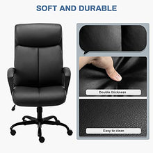 Load image into Gallery viewer, BASETBL Executive Office Chair, Ergonomic Computer Desk Chair, Padded Comfy Gaming Chair, Manager Work PC Chair with Lumbar Support PU Leather, Max Capacity 308lbs