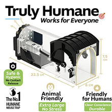 Load image into Gallery viewer, Humane Mouse Trap for Indoors Outdoors - Live Catch Release - Highly Sensitive and Secure - Pet and Child Safe - Reusable - Easy to Clean - Animal Eco Friendly - Capture Mice Alive No Kill