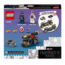 Load image into Gallery viewer, LEGO 76189 Marvel Captain America and Hydra Face-Off Building Set, Super Hero Toy for Kids Age 4 with Motorbike