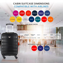 Load image into Gallery viewer, Flight Knight Lightweight 4 Wheel ABS Hard Case Suitcases Cabin Carry On Hand Luggage Approved for Over 100 Airlines Including easyJet, British Airways, RyanAir, Virgin Atlantic, Emirates & Many More