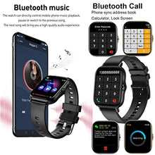 Load image into Gallery viewer, 2022 Smart Watch with Call(Answer Make Calls/Voice Control), 1.7" Smartwatch Fitness Tracker with 24/7 SOS Heart Rate Blood Pressure Oxygen Sleep Monitor for Android/iOS Phones for Men Women (black)