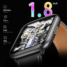 Load image into Gallery viewer, HOAIYO Smart Watch, 1.8" Full Touch Fitness Tracker with Blood Oxygen, Heart Rate Monitor, 5ATM Waterproof Outdoor Sports Smartwatch for Men Women for Android iOS Phones (1.8", Black)