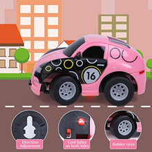 Load image into Gallery viewer, Pink Remote Control Car Girls Mini RC Car Toys for 2 3 4-6 Year Olds Kids My First Remote Control Cars with Light for Baby Birthday Gifts