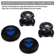 Load image into Gallery viewer, Playrealm FPS Thumbstick Extender & Printing Rubber Silicone Grip Cover 2 Sets for PS5 Dualsenese & PS4 Controller (Ghost Blued)