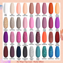 Load image into Gallery viewer, Lavender Violets 42 Pieces Gel Nail Polish Set with Glossy & Matte & Diamond & Glow in the Dark Top Coat and Base Coat - Fall and Winter Colors White Pink Red Blue Soak-off UV LED Gel Shades C952