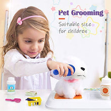 Load image into Gallery viewer, Sanlebi Pet Care Role Play Set Grooming Toys Feeding Dog Backpack Vet Kit Toy for Kids Children (16 pcs)