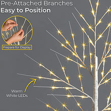 Load image into Gallery viewer, CHRISTOW White Birch Christmas Tree Pre Lit LED Twig Decoration Indoor Outdoor (5ft)
