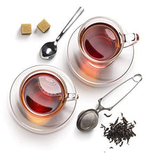 Load image into Gallery viewer, 3 Pack Mesh Snap Ball Tea Strainer with Handle for Loose Leaf Tea and Mulling Spices Stainless Steel Tea Infuser Tea Filter
