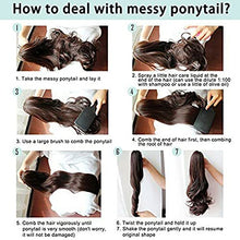 Load image into Gallery viewer, FXTYK Claw Ponytail Hair Extension Long Short Pony Tails Extensions Clip in on Ponytail Jaw/Claw Synthetic Straight Curly Hairpieces-Dark Brown Mix Ash Blonde-18inch
