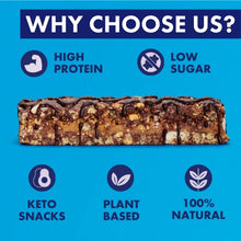 Load image into Gallery viewer, Adonis Keto Bars Mixed Box (20 Bars) | All 5 Flavours of High Protein Bars & Nut Bars | Vegan & Keto-Friendly | 100% Natural | Low Sugar, Calorie & Carb for Weight Loss | Ideal for Breakfast