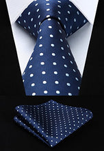Load image into Gallery viewer, HISDERN Lot 5 PCS Classic Formal Elegant Men's Silk Tie Set Necktie & Pocket Square - Multiple Sets