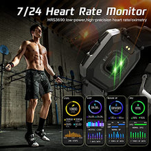 Load image into Gallery viewer, Slothcloud Smart Watches for Men,Fitness Activity Tracker Watch with Heart Rate Blood Oxygen Monitoring IP68 Waterproof 1.71 inch Full Touch Screen Smart Watch Compatible for iOS Android (Black)