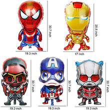 Load image into Gallery viewer, 38pcs Superhero Party Decoration Kit Superhero Balloons Avengers Party Balloons Decorations Happy Birthday Party for Boys Birthday Party Decoration