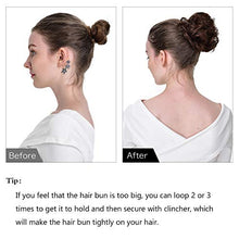 Load image into Gallery viewer, FESHFEN Messy Bun Hair Piece Hair Bun Scrunchies Synthetic Wavy Curly Chignon Ponytail Hair Extensions Thick Updo Hairpieces for Women Girls Kids 1PCS, Brown & Blonde