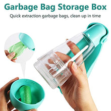Load image into Gallery viewer, Feelfly 4 In 1 Dog Water Bottle, Upgraded Portable Pet Water Bottle Dispenser Leakproof Dog Travel Water Bottle with Food Container & Poop Shovel & Waste Bag for Outdoor Walking Hiking