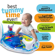 Load image into Gallery viewer, Splashin'Kids Inflatable Tummy Time Premium Water mat with mirror and rattles Infants Toddlers The Perfect Fun time Play Activity Center Your Baby's Stimulation Growth