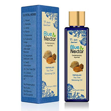 Load image into Gallery viewer, Blue Nectar Ayurvedic Slimming Oil and Anti Cellulite Oil for Slim and Tone Skin with Tea Tree Essential Oil and 11 Vital Herbs (100 ml ) - Firming & Body Fat Burning Massage Oil Weight Losing