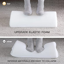 Load image into Gallery viewer, HUANUO Ergonomic Desk Foot Rest, Footrest Under Desk with Velvet & Mesh Covers, Suitable for Travel in Home Office (Cushion)