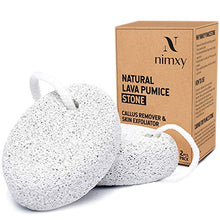 Load image into Gallery viewer, NIMXY Pumice Stone for Feet and Hands 2 Pcs – Feet Hard Skin Remover – Foot Scrubber for Dead Skin Removal – Natural Foot File and Callus Remover for Skin Exfoliation