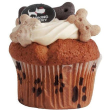 Load image into Gallery viewer, Barking Bakery Dog Cupcake Iced Woofin - Doggy Carob Cake Birthday/Treat