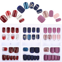 Load image into Gallery viewer, 90 Pieces Removable Fake Nail Artificial Tips Set Full Cover for Short Decoration Press On Nails Art Fake Extension Tips