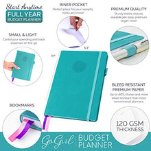 Load image into Gallery viewer, GoGirl Budget Planner – Monthly Financial Planner Organizer Budget Book. Expense Tracker Notebook Journal to Control Your Money. Undated – Start Any Time, 13.5x19cm, Lasts 1 Year – Turquoise