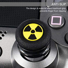 Load image into Gallery viewer, Playrealm FPS Thumbstick Extender & 3D Texture Rubber Silicone Grip Cover 2 Sets for PS5 Dualsenese & PS4 Controller (Radiation Black)
