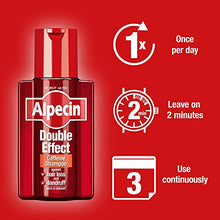 Load image into Gallery viewer, Alpecin Double Effect 1x 200ml | Anti Dandruff and Natural Hair Growth Shampoo | Energizer for Strong Hair | Hair Care for Men Made in Germany