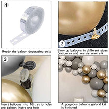 Load image into Gallery viewer, Balloon Arch Kit,102Pcs White Grey Balloon Garland Birthday Party Decoration,With gray, white, gold latex balloons & Tying Tool,Christmas wedding engagement baby shower,Boys and Girls Birthday Party