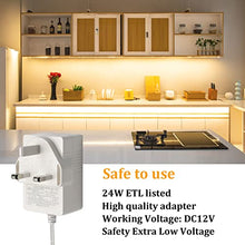 Load image into Gallery viewer, WOBANE Under Cabinet LED lighting kit, 6 PCS LED Strip lights with Remote Control Dimmer and Adapter, Dimmable for Kitchen Cabinet,Counter,Shelf,TV Back,Showcase 2700K Warm White, Bright, Timing 9.8ft
