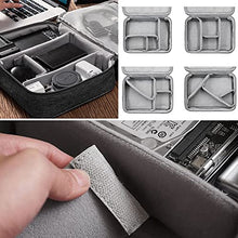 Load image into Gallery viewer, Hcfgs Travel Cable Organiser Bag,Doppelschicht Electronics Accessories Organizer Bag, Universal Carry Travel Gadget Bag for Cables, Power Bank,USB Drive, Charger Hard Disk (black)
