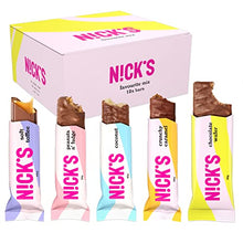 Load image into Gallery viewer, Nicks Favourite Chocolate Mix Box, Keto Snack Bars No Added Sugar Gluten Free Candy Low carb Sweets (12 x Chocolates)