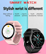 Load image into Gallery viewer, Smart Watch for Android Phones iOS Phone Ultra Thin Smartwatch Heart Rate Monitor Fitness Tracker with Blood Pressure Pedometer Calorie Counter Watch for Women Men
