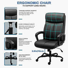 Load image into Gallery viewer, BASETBL Executive Office Chair, Ergonomic Computer Desk Chair, Padded Comfy Gaming Chair, Manager Work PC Chair with Lumbar Support PU Leather, Max Capacity 308lbs