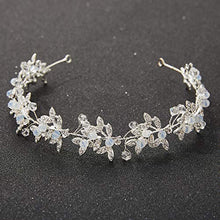 Load image into Gallery viewer, SWEETV Silver Rhinestone Wedding Headband Tiara Crystal Headpiece Bridal Hair Accessories for Bride Women