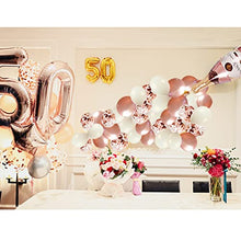 Load image into Gallery viewer, AODIGEGE Rose Gold Balloon Arch Kit 125pcs Balloon Arch Garland Kit Champagne Bottle Balloons + Confetti Balloon and Tape Strip Decoration Balloons for Party Decorations Wedding Birthday