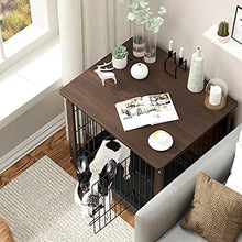 Load image into Gallery viewer, Bingopaw Wooden Dog Crate, Small Dog Cage End Table Pet Crate Furniture with Floor Tray 24inch
