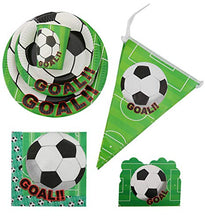 Load image into Gallery viewer, PIXHOTUL Football Party Supplies - Sports Theme Party Pack Decorations for Kid's Birthday Including Plates, Cups, Napkins, Invitation Cards, Tablecloth, Banner, Gift Bags and Balloons, Serves 12