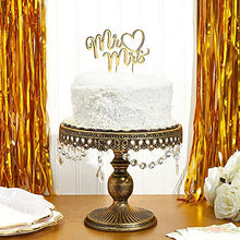 Load image into Gallery viewer, Gold Mr Mrs Cake Wedding Topper for Anniversary, Bridal Shower (5.2 x 6.5 In)